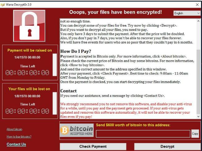second message from WannaCry