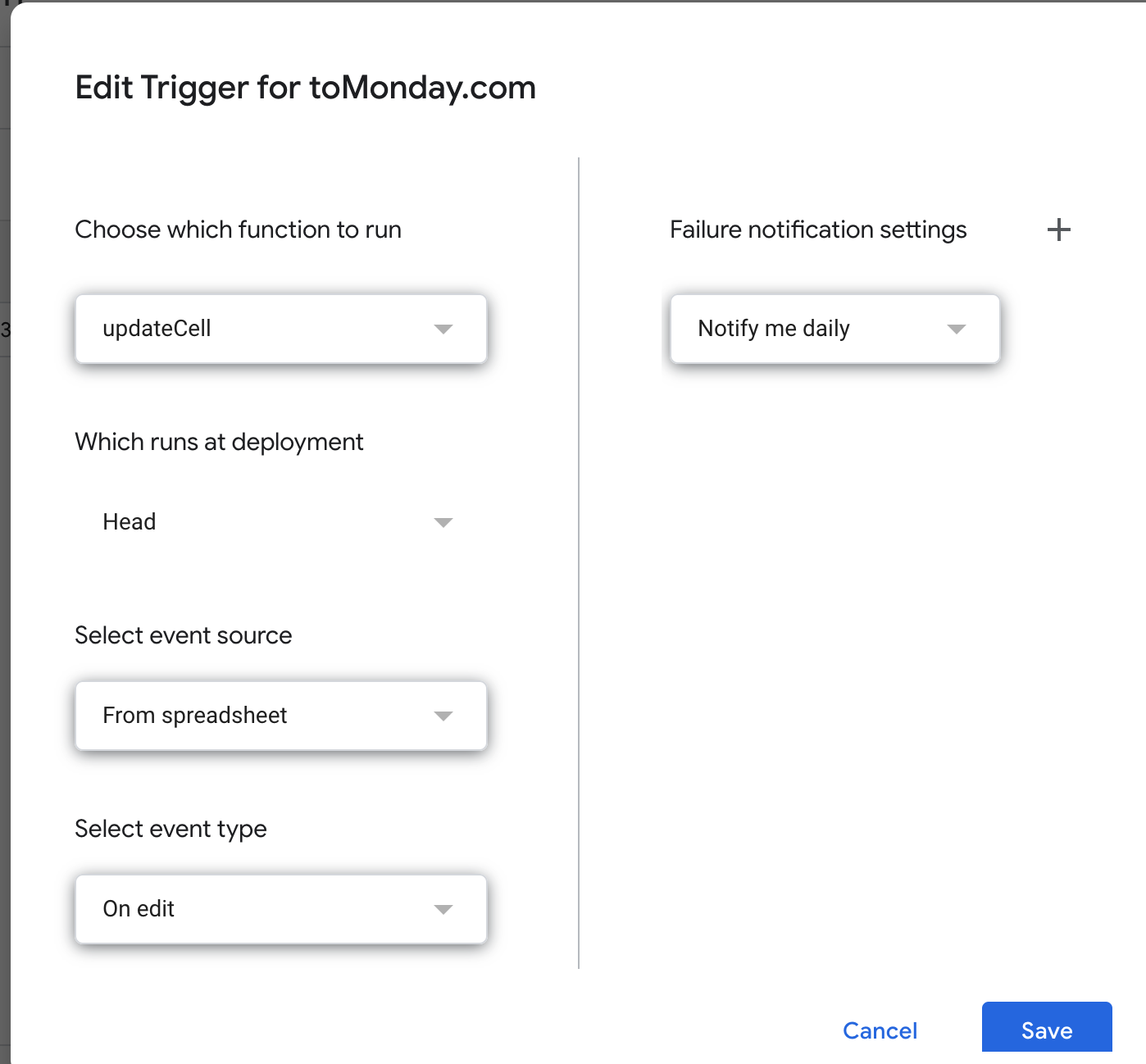 AppScript Trigger