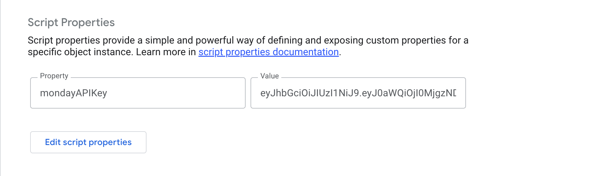 Script Properties